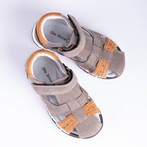 Boys Tan Leather Sandals